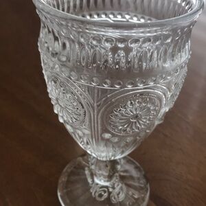 Pioneer Woman Elegant Glass Clear Goblets SET OF 2 Final Sale Item